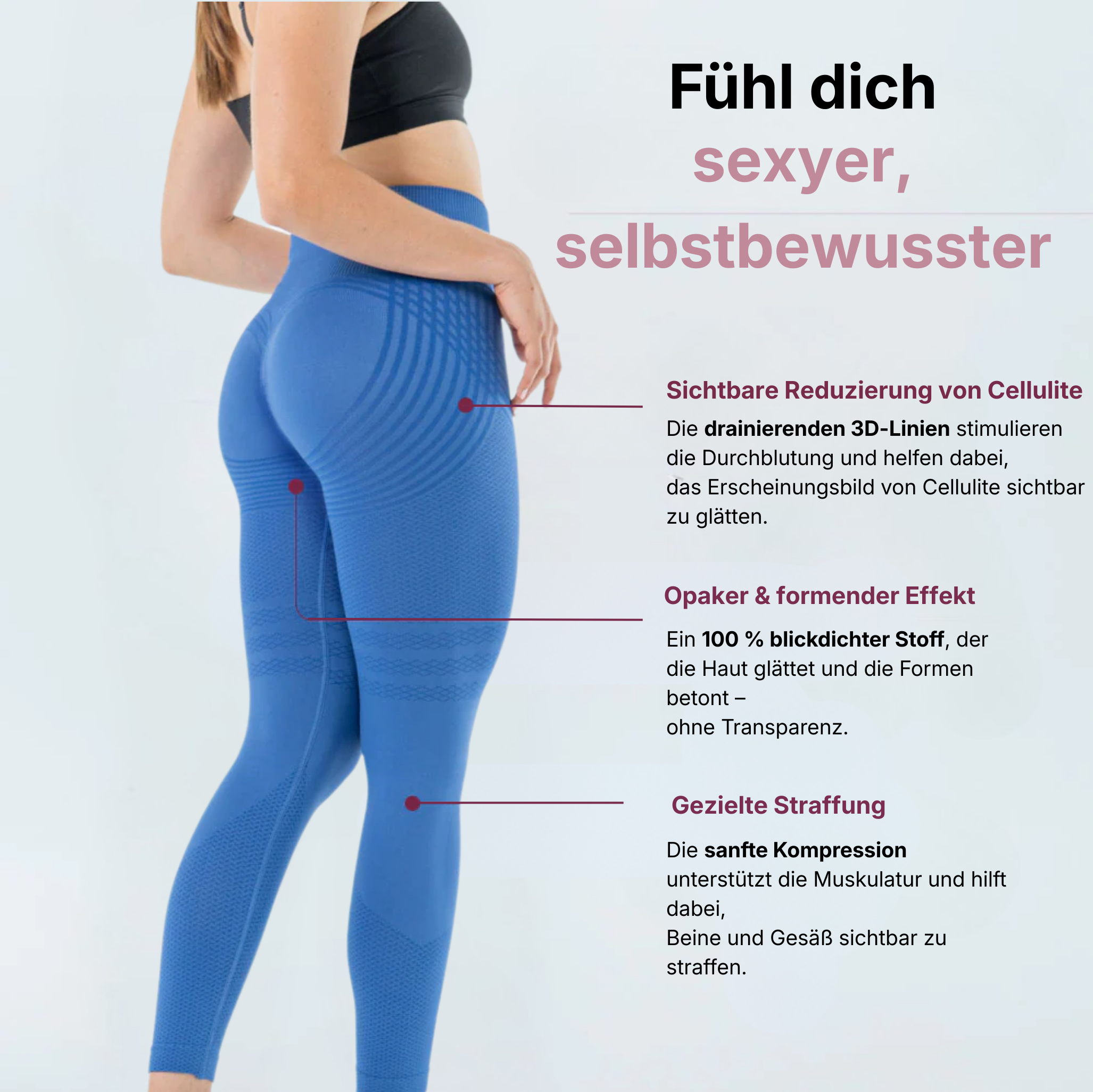 Anti-Cellulite Leggings – Lymphdrainage | Blau