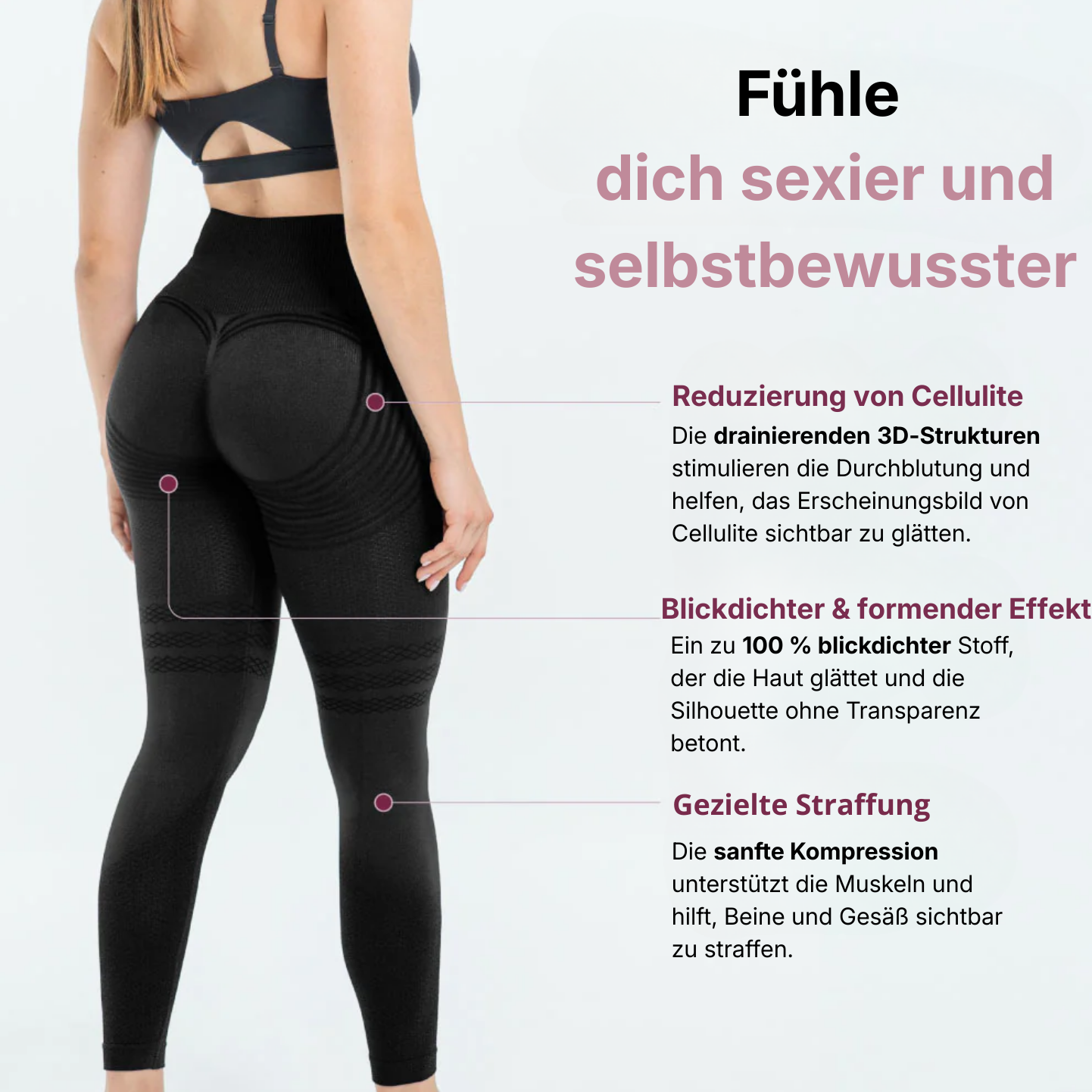 Anti-Cellulite Leggings – Lymphdrainage | Schwarz