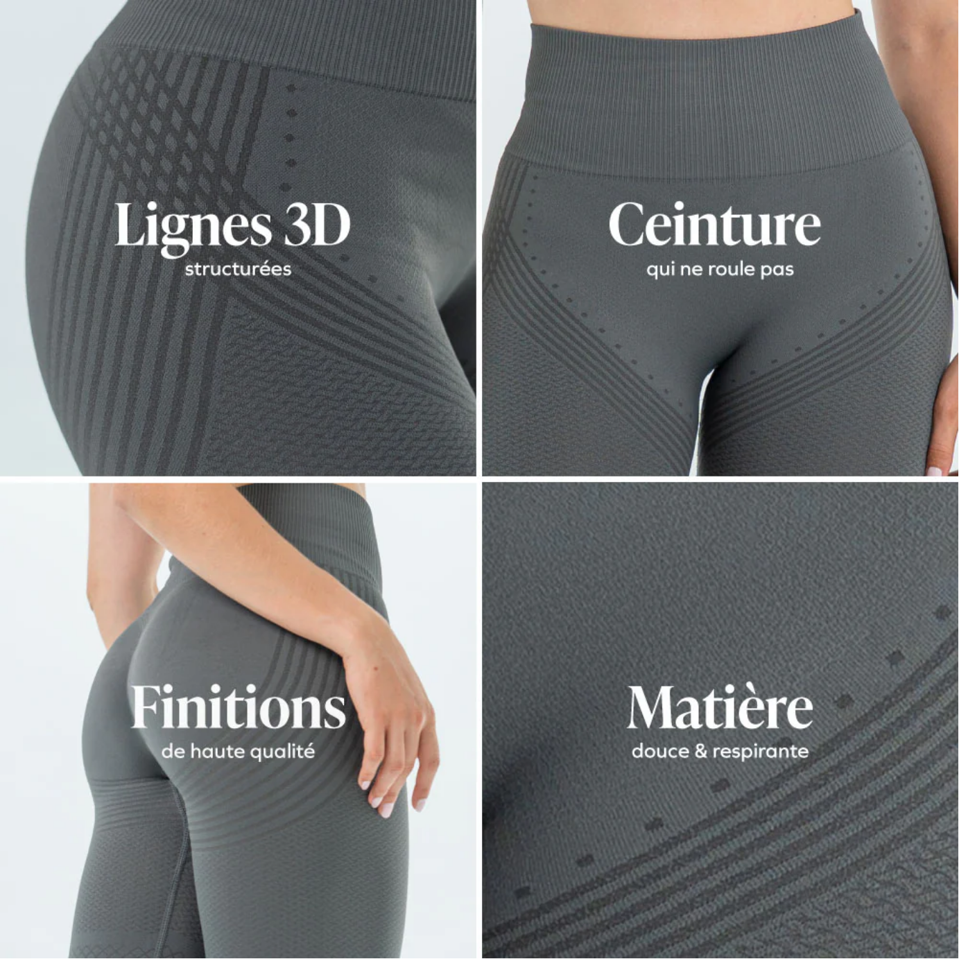 Legging 3D Anti-Cellulite  gris