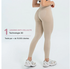 Legging 3D Anti-Cellulite  beige