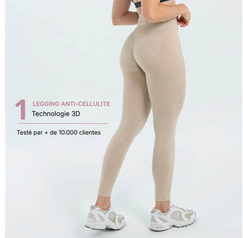 Legging 3D Anti-Cellulite  beige