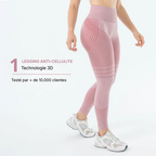 Legging 3D Anti-Cellulite  gris rose